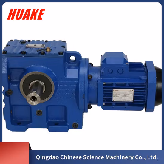 S Series Foot-Mounted Helical Worm Gear Unit with Solid Shaft Electric Motor Speed Reducer Gearbox